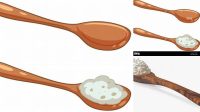 9319+ Wooden Spoon With Cottage Cheese Professional Graphic PSD Download