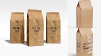 9320+ Kraft Paper Coffee Bag PSD Mockup / Front View High-Resolution Graphic