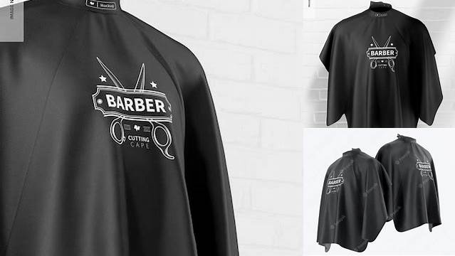 9328+ Barber Cape Mockup Premium Design Freebie