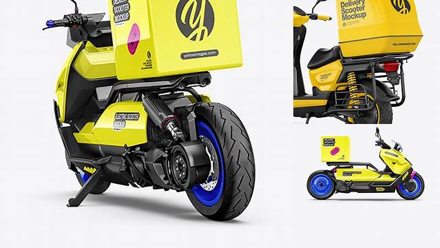 933+ Delivery Scooter Mockup Include TIFF