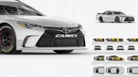 9332+ Nascar Camry PSD Mockup Right Half Side View Custom Design Freebie PSD