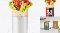 9335+ Kebab Packaging Mockup Smart Object PSD