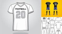 9339+ Football Jersey Template Free Download Smart Object PSD Template