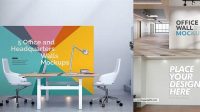 9340+ Office Wall Mockup For Free Download