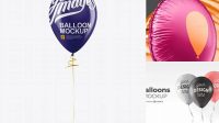 9343+ Balloon With Ribbon PSD Mockup Front View Download Free Editable PSD Template