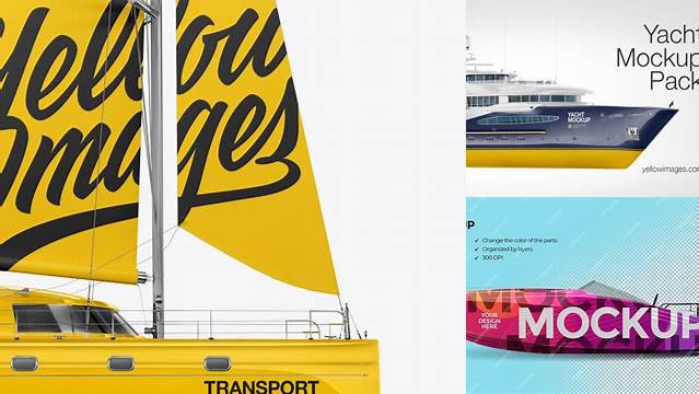 9343+ Yacht Mockup Free Editable and Customizable PSD