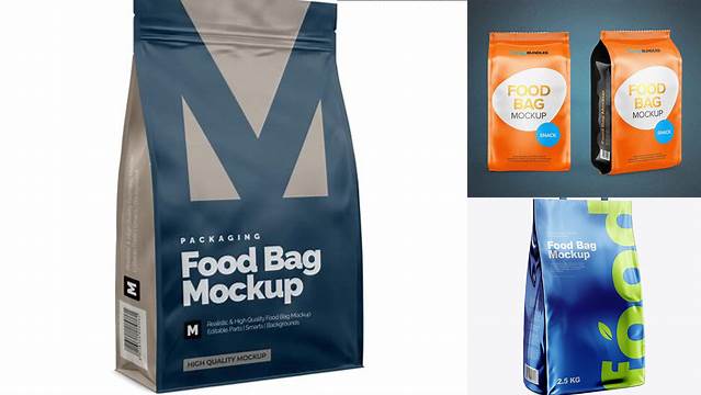 9344+ Glossy Stand-up Food Bag PSD Mockup Half Side View Unique Free Photoshop Files