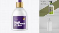 9348+ Frosted Clear Bottle with Liquid Soap PSD Mockup Free Professional PSD Download