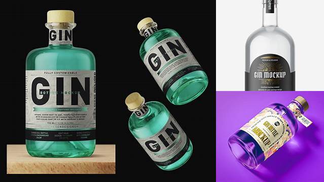 9351+ Gin Bottle Mockup Free Download Free Graphic Design Resource