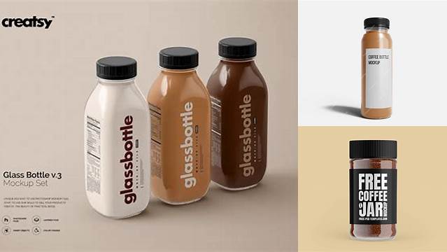 9353+ Coffee Bottle Mockup Free Download Smart Object PSD