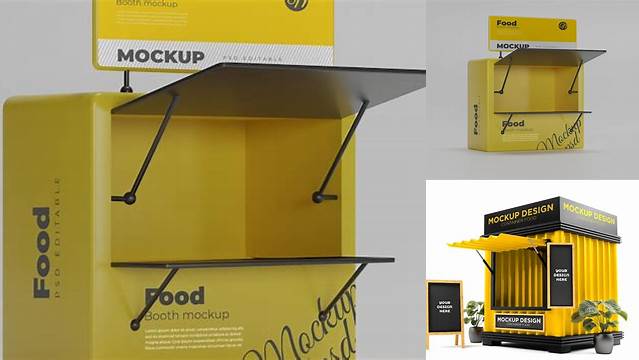 9354+ Food Booth Mockup Modern Photoshop Resource