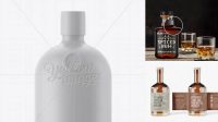 9360+ Matte Ceramic Rum Bottle PSD Mockup Creative Free Photoshop Template