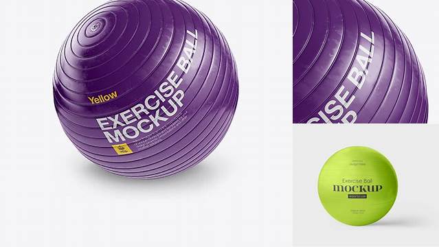 9362+ Exercise Ball PSD Mockup Halfside View Download Free PSD