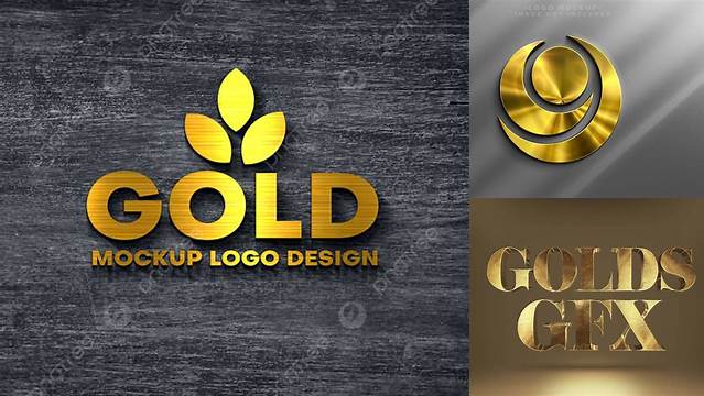 9369+ 3d Gold Logo Mockup Psd Free Download Download Free