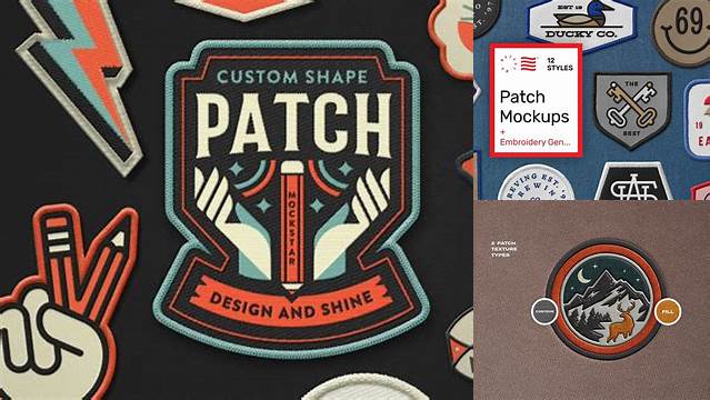 937+ Embroidered Patch Mockup Professional PSD Resource