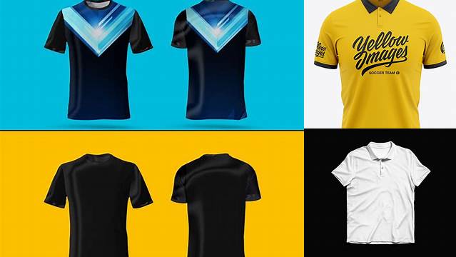 9371+ Mock Up Jersey Polos High-Quality PSD