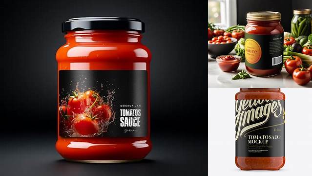 9375+ Tomato Sauce Jar PSD Mockup Digital Resource Free Download