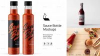 938+ Plastic Bottle with Sauce PSD Mockup Advanced Photoshop Design Free