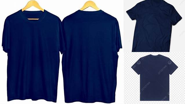 9380+ Mockup Kaos Biru Navy Smart Object PSD