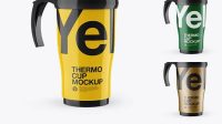 9383+ Glossy Opened Thermo Cup PSD Mockup Custom PSD Mockup Template