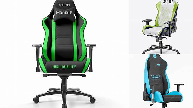 9385+ Gaming Chair PSD Mockup Half Side View Download Free