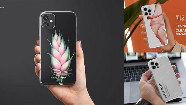 9385+ Iphone Clear Case Mockup Include TIFF