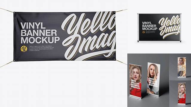 9386+ Matte Vinyl Banner PSD Mockup Download Premium PSD Resource