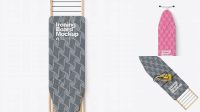 9386+ Wooden Ironing Board with Iron PSD Mockup Creative High-Resolution PSD Freebie