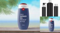 9387+ Glossy Plastic Shower Gel Bottle PSD Mockup Free Mockup Templates