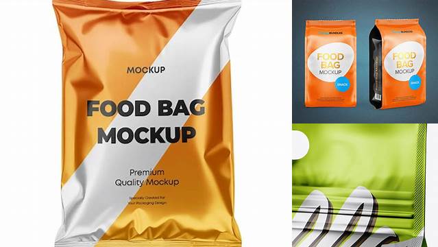 9387+ Metallic Stand-up Food Bag PSD Mockup Downloadable PSD Design Template