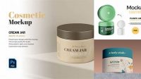 9389+ Body Cream Jar PSD Mockup High-Quality PSD Files