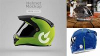 9391+ Cycling Helmet PSD Mockup Back Half Side View Editable Mockup PSD