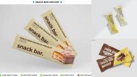 9393+ Kraft Snack Bar PSD Mockup Top View High-Resolution PSD Download