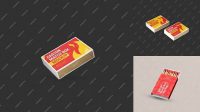 9394+ Wide Open Carton Match Box PSD Mockup Top View High-End Creative PSD Template