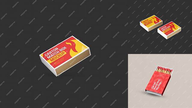 9394+ Wide Open Carton Match Box PSD Mockup Top View High-End Creative PSD Template