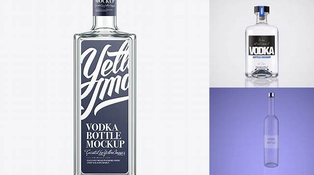 9395+ Square Vodka Bottle PSD Mockup Creative Photoshop Resources