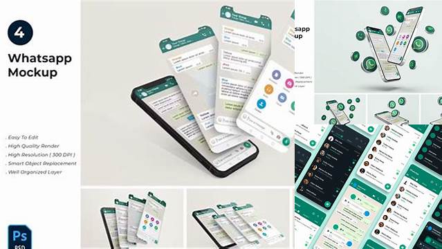 9395+ Whatsapp Mockup Psd Free Download Smart PNG Image