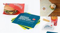 9396+ Burger Wrapping Paper Mockup Digital Download