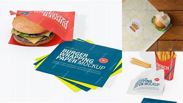 9396+ Burger Wrapping Paper Mockup Digital Download