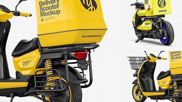 9396+ Delivery Scooter Mockup Free Digital Download