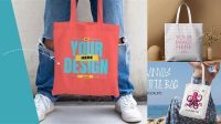 9396+ Free Tote Bag Mockup Generator Include TIFF