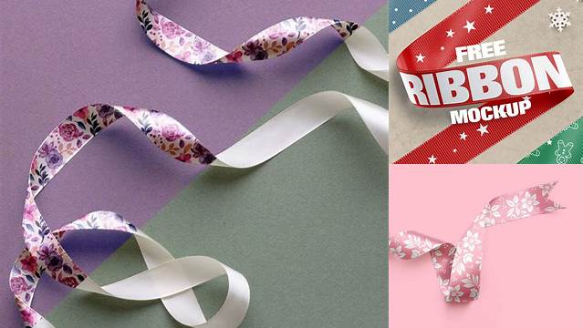 9405+ Ribbon Mockup PSD Free Download