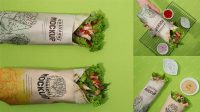 9409+ Shawarma Mockup Free Include TIFF