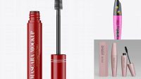 941+ Matte Mascara Tube PSD Mockup Elegant and Stylish Free PSD