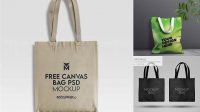 9417+ Canvas Bag PSD Mockup Top View Half Side Download Customizable PSD