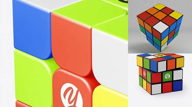 9418+ Rubik's Cube PSD Mockup Creative High-Resolution PSD Freebie