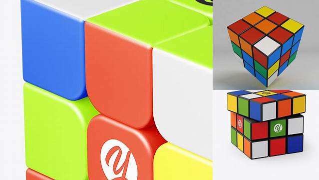 9418+ Rubik's Cube PSD Mockup Creative High-Resolution PSD Freebie