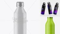 942+ Glossy Drink Bottle With Metal Cap PSD Mockup Digital Download PSD for Free