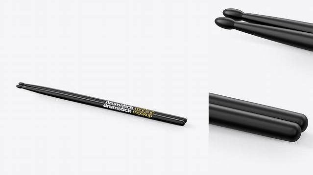 942+ Matte Drumsticks PSD Mockup Half Side View High-Resolution PSD Download