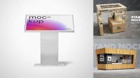 9426+ Kiosk Mockup Easy-to-Edit Photoshop Freebie